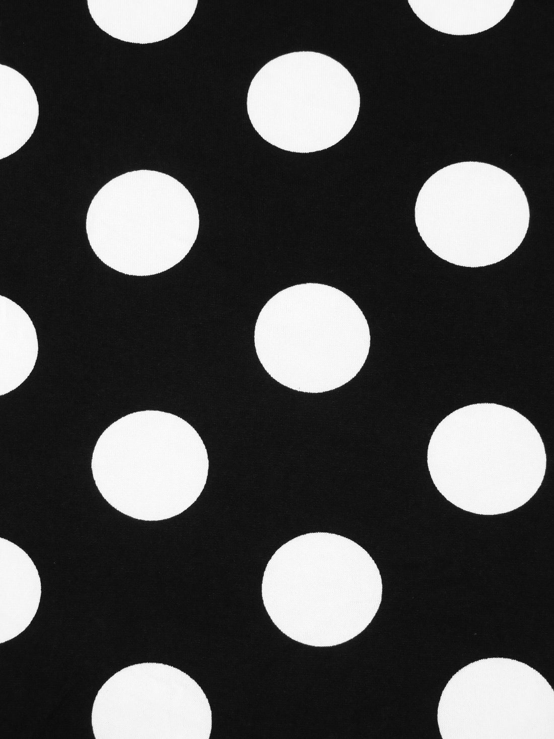 Black/White Polyester/Lycra Polka Large Dot Print DTY Knit - NY Designer - 59W