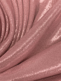 Dusty Rose Polyester/Lycra Foil Slinky Knit - NY Designer - 58W