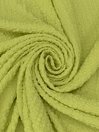 Medium Spring Bud Green Polyester/Lycra Puckered Novelty Knit - NY Designer - 61W