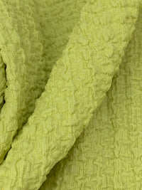 Medium Spring Bud Green Polyester/Lycra Puckered Novelty Knit - NY Designer - 61W