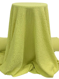 Medium Spring Bud Green Polyester/Lycra Puckered Novelty Knit - NY Designer - 61W