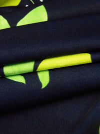 Midnight Navy/Lemon/Kiwi/Multi Polyester/Lycra Lemon Branches Print DTY Knit - NY Designer - 62W