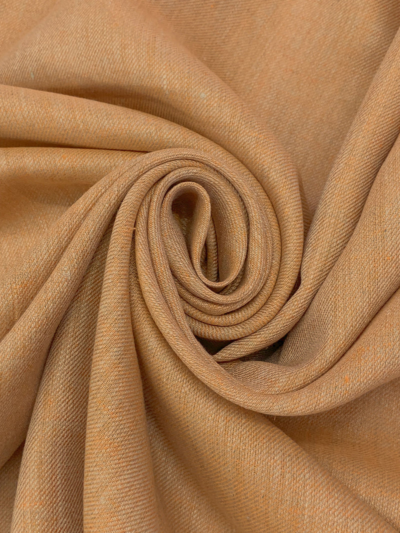 Autumn Orange/Palest Gray 100% Linen Twill Midweight Woven 60W