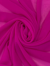 Royal Fuchsia Pink 100% Polyester Georgette 58W