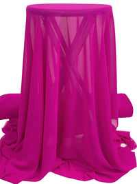 Royal Fuchsia Pink 100% Polyester Georgette 58W
