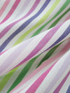 Kelly Green/Flamingo/Jazzberry Jam Purple/Multi Cotton/Lycra Vertical Stripe Design Stretch Voile 44W