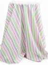 Kelly Green/Flamingo/Jazzberry Jam Purple/Multi Cotton/Lycra Vertical Stripe Design Stretch Voile 44W