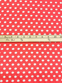Coral Pink Polyester/Lycra Eyelet Knit 53W