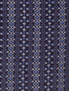 Deep Sapphire/Ghost White/Cedar Brown/Carolina Blue 100% Rayon Vertical Stitch-Look Stripe Print 52W