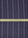 Deep Sapphire/Ghost White/Cedar Brown/Carolina Blue 100% Rayon Vertical Stitch-Look Stripe Print 52W