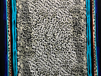White/Desert Beige/Black/Multi Polyester/Lycra Double Border Animal Print Jersey Knit 59W
