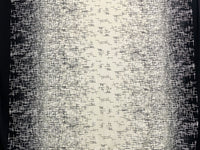 Ash Beige/Black/White Polyester/Lycra Double Border Broken Crosshatch Puff Print ITY Knit 57W