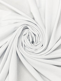 Classic White Polyester/Lycra Crepe ITY Knit 60W