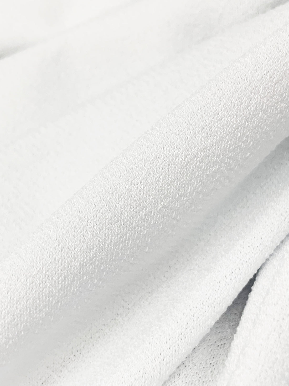 Classic White Polyester/Lycra Crepe ITY Knit 60W