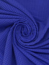 Deep Cornflower Blue Polyester/Lycra Ribbed Novelty Knit - NY Desigher - 48W