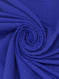Deep Cornflower Blue Polyester/Lycra Ribbed Novelty Knit - NY Desigher - 48W