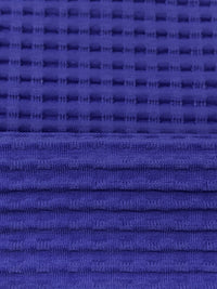 Deep Cornflower Blue Polyester/Lycra Ribbed Novelty Knit - NY Desigher - 48W