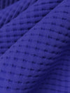 Deep Cornflower Blue Polyester/Lycra Ribbed Novelty Knit - NY Desigher - 48W