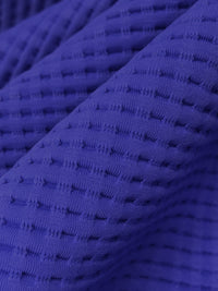 Deep Cornflower Blue Polyester/Lycra Ribbed Novelty Knit - NY Desigher - 48W