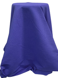Deep Cornflower Blue Polyester/Lycra Ribbed Novelty Knit - NY Desigher - 48W
