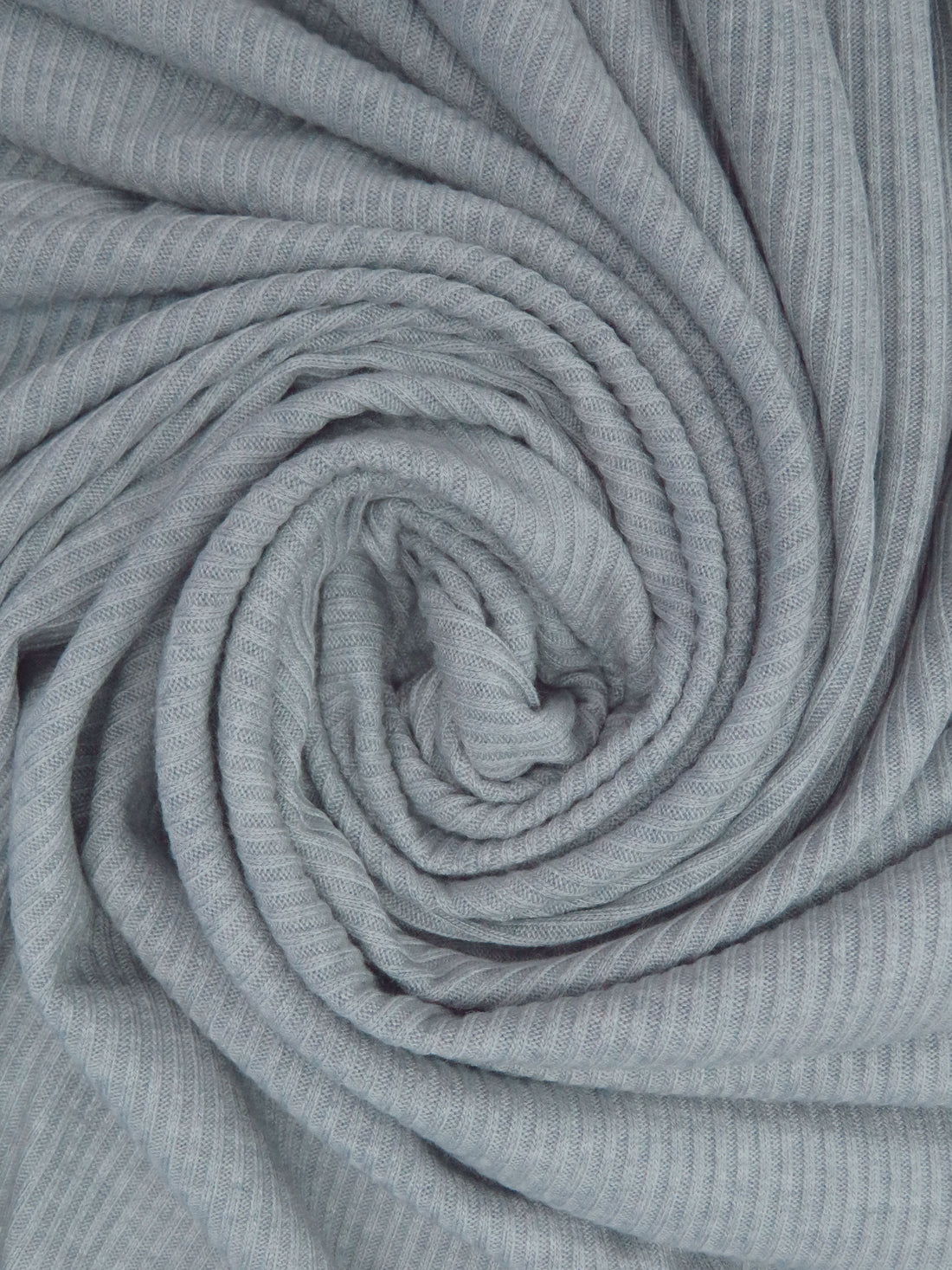 Cool Gray Rayon/Polyester/Lycra Ribbed Sweater Knit - Nelly - 58W