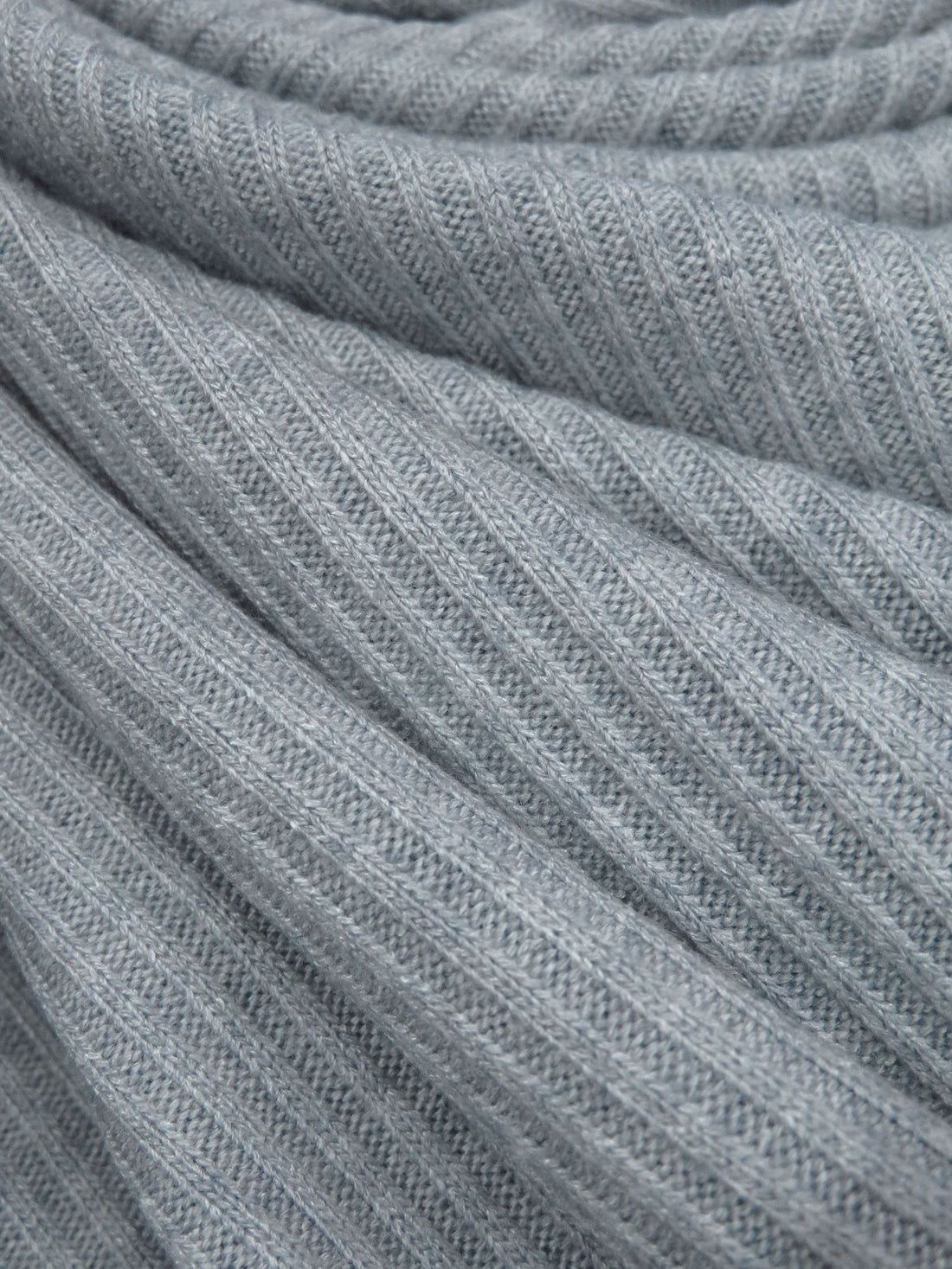 Cool Gray Rayon/Polyester/Lycra Ribbed Sweater Knit - Nelly - 58W