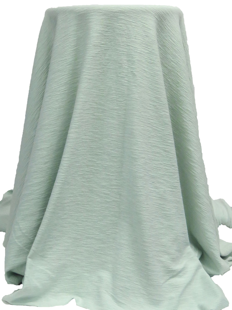 Dark Italian Ice Cotton/Lycra Textured Double Knit 58W