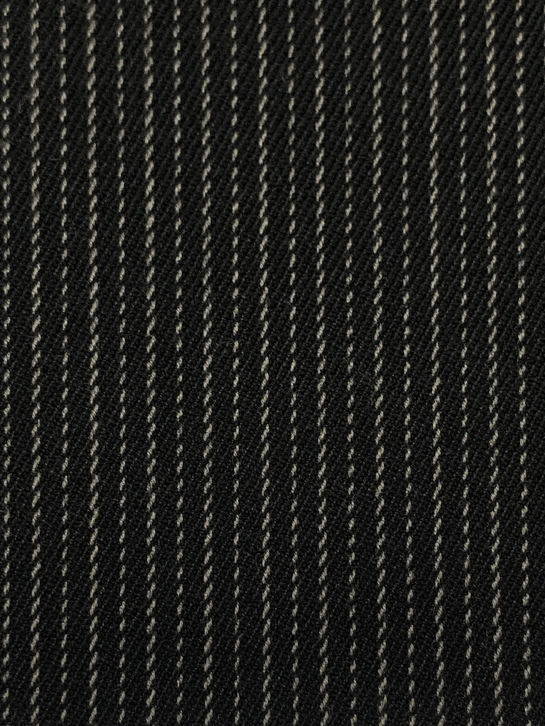 Jet Black/Stone Gray Rayon/Polyester/Lycra Vertical Pinstripe Stretch Suiting 56W