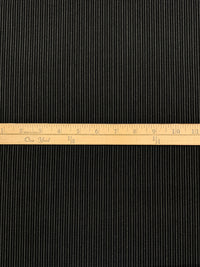 Jet Black/Stone Gray Rayon/Polyester/Lycra Vertical Pinstripe Stretch Suiting 56W