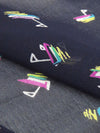 Midnight Navy/Dark Orchid Purple/Lemon/Multi 100% Polyester Sailboat Print Chiffon 58W