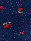 Navy Blue/Vivid Red/Rosy Pink 100% Polyester Dots & Cherries Print Bubble Crepe 60W