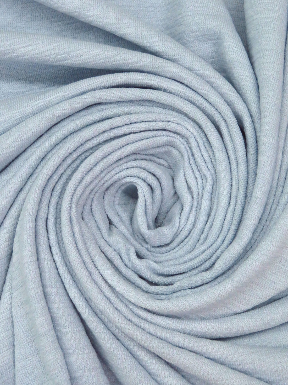 Beau Blue Cotton/Lycra Textured Double Knit - Nelly - 54W