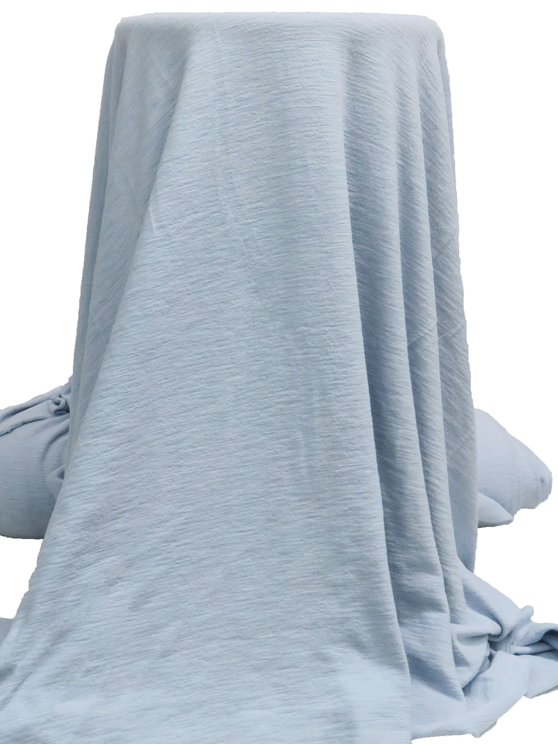 Beau Blue Cotton/Lycra Textured Double Knit - Nelly - 54W