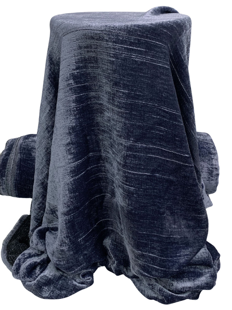 Cadet Blue 100% Rayon Velvet - NY Designer - 52W