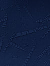Admiral Blue Polyester/Lycra Carrot Chop Jacquard Double Knit - NY Designer - 48W