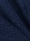 Admiral Blue Polyester/Lycra Carrot Chop Jacquard Double Knit - NY Designer - 48W