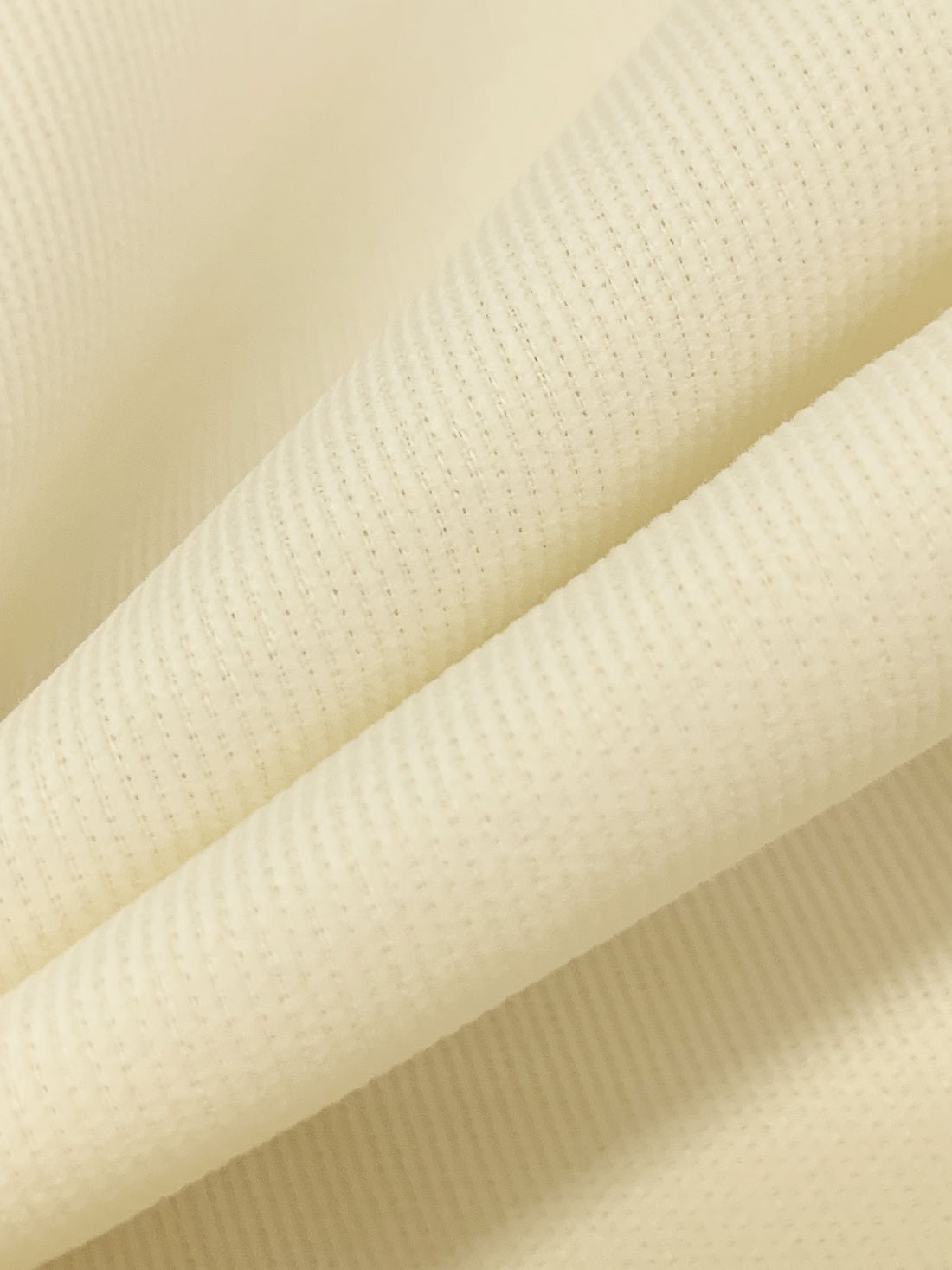 Muted Cream 100% Cotton Corduroy - NY Designer - 58W