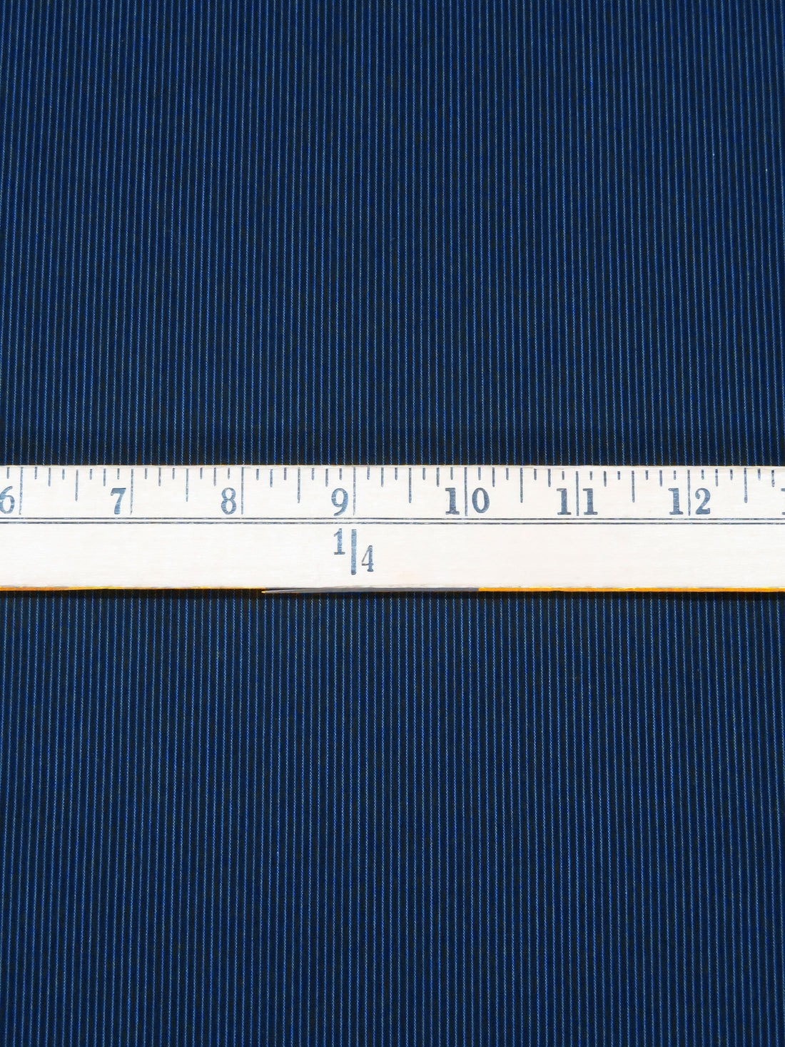 Black/Dark Blue 100% Cotton Vertical Stripe Weave Shirting - NY Designer - 44W