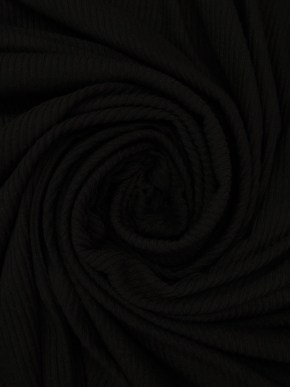 Cauldron Black Rayon/Cotton/Lycra Rib Sweater Knit - Nelly - 54W