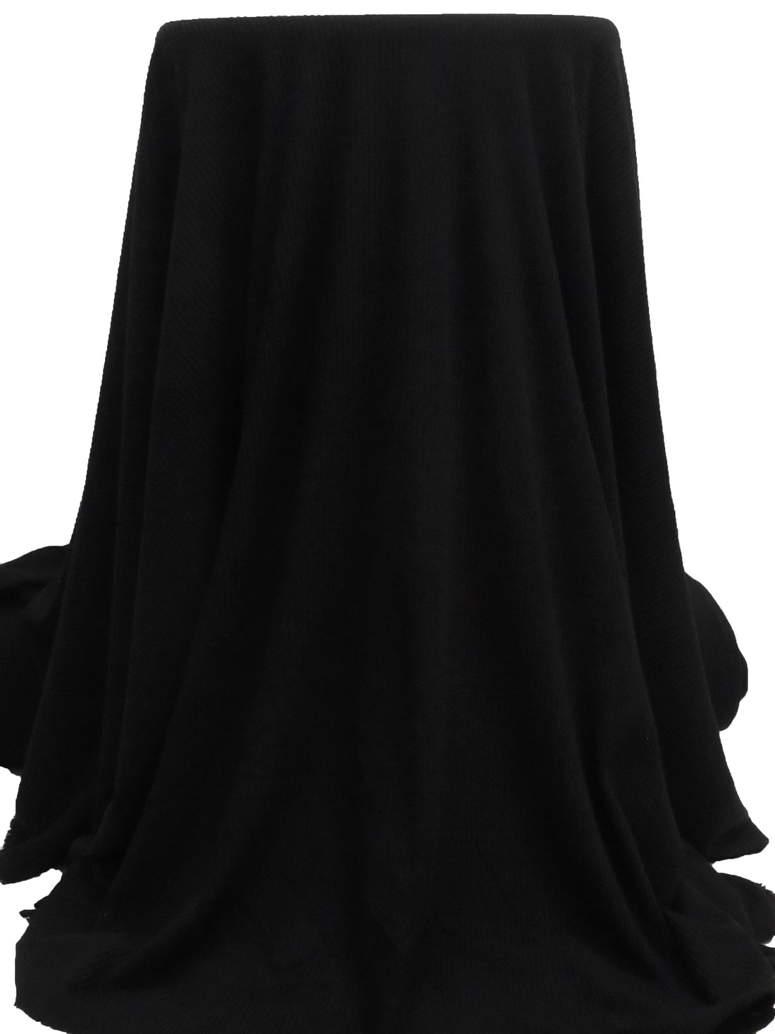 Cauldron Black Rayon/Cotton/Lycra Rib Sweater Knit - Nelly - 54W