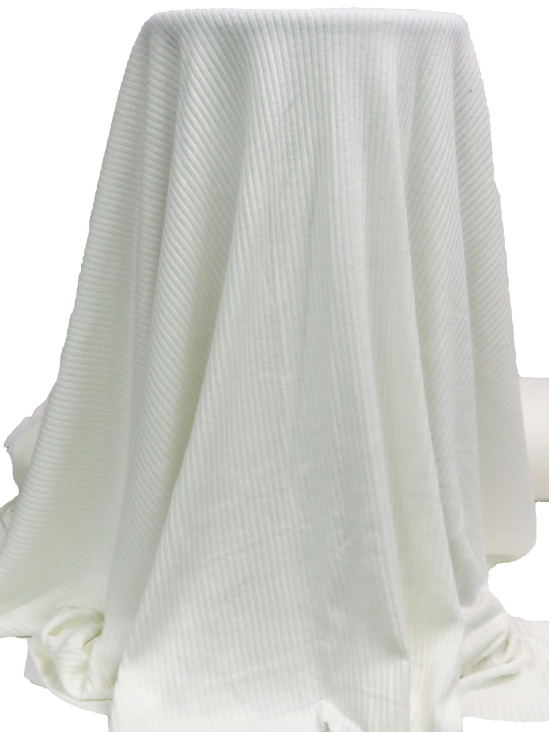 Warm White Rayon/Cotton/Lycra Rib Sweater Knit - Nelly - 56W
