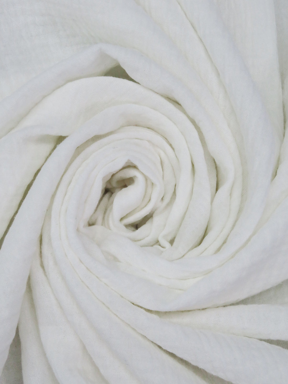 Dove White 100% Cotton Double Crinkle Gauze - NY Designer - 52W