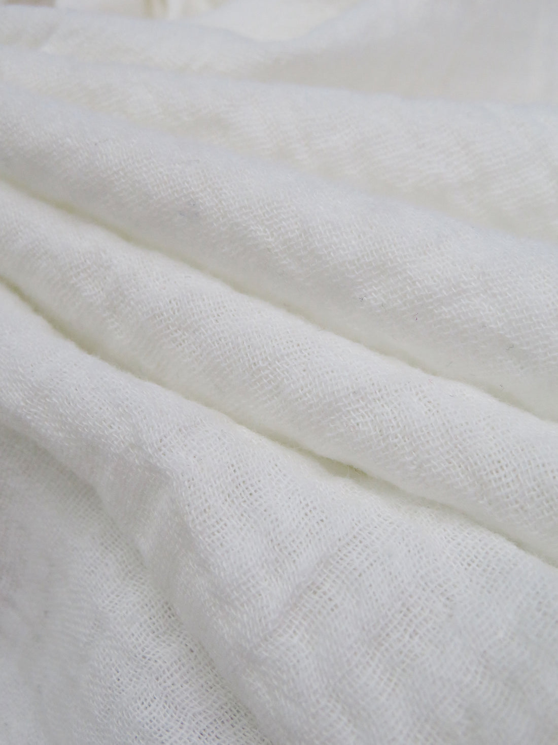 Dove White 100% Cotton Double Crinkle Gauze - NY Designer - 52W
