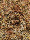 Honey/Coyote Brown/Black/White 100% Rayon Animal Print Georgette 44W