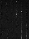 Black/White Wool/Polyester Vertical Flecked Stripe Heavy Suiting/Light Coating - NY Designer - 60W