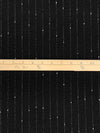 Black/White Wool/Polyester Vertical Flecked Stripe Heavy Suiting/Light Coating - NY Designer - 60W
