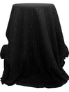Black/White Wool/Polyester Vertical Flecked Stripe Heavy Suiting/Light Coating - NY Designer - 60W