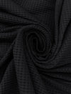 Muted Black Polyester/Lycra Ribbed Novelty Double Knit - NY Designer - 52W
