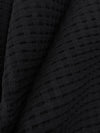 Muted Black Polyester/Lycra Ribbed Novelty Double Knit - NY Designer - 52W