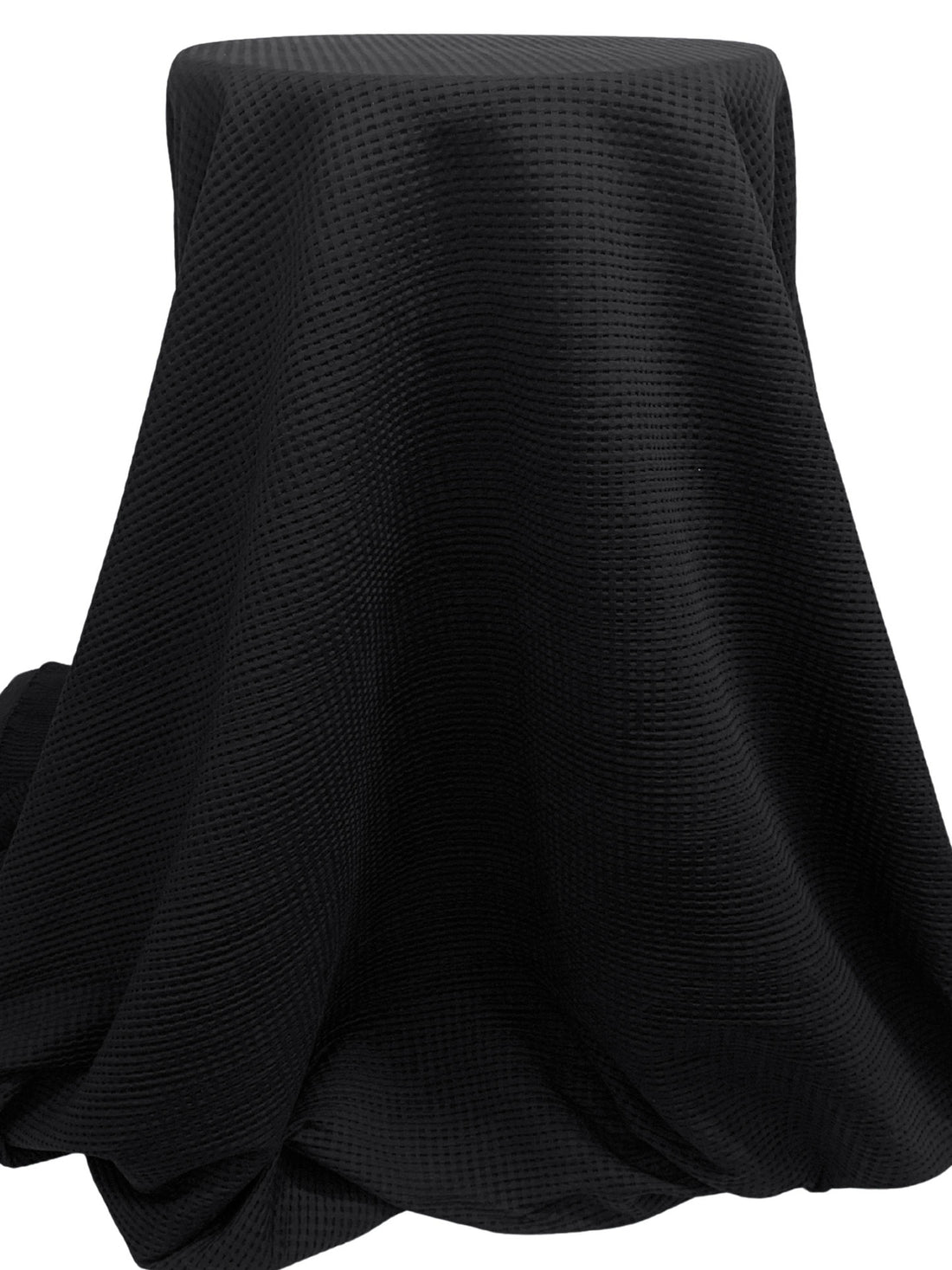 Muted Black Polyester/Lycra Ribbed Novelty Double Knit - NY Designer - 52W